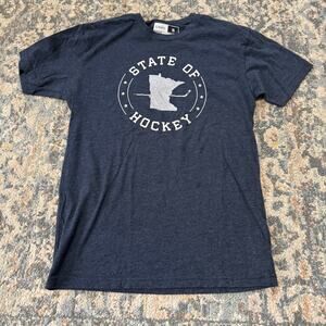 UNRL State of Hockey T-Shirt- Small- Navy